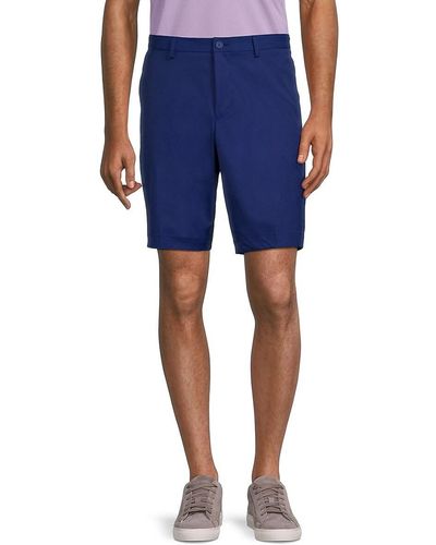 BOSS Liem Solid Slim Fit Golf Shorts - Blue