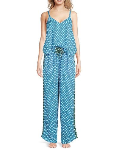 DKNY 2-piece Dot Print Pajama Set - Blue