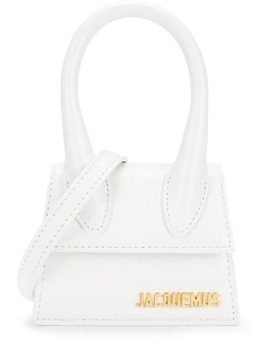 Jacquemus Mini Le Chiquito Leather Top Handle Bag - White
