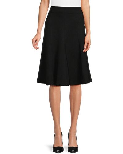 Tommy Hilfiger Solid A-line Skirt - Black