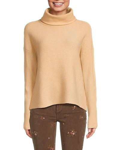 L'Agence Brynn Ribbed Sweater - Natural