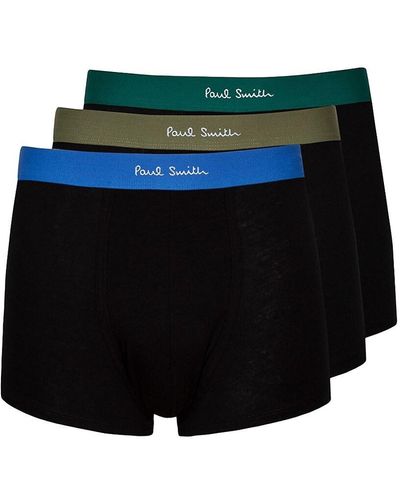 Paul Smith 3-Pack Logo Trunks - Black