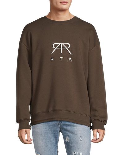 RTA Logo Oversized Sweatshirt - Brown