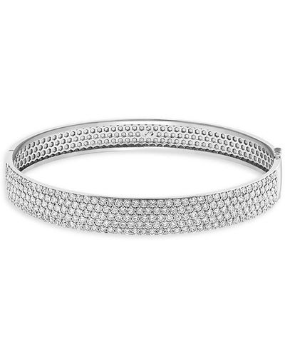Effy 14k White Gold & 4.17 Tcw Diamond Bangle Bracelet