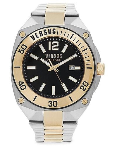 Versus 48mm Two Tone Stainless Steel Bracelet Watch - Metallic