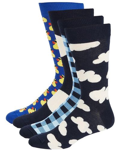 Happy Socks 4-pack My Favourite Blues Crew Socks Gift Set