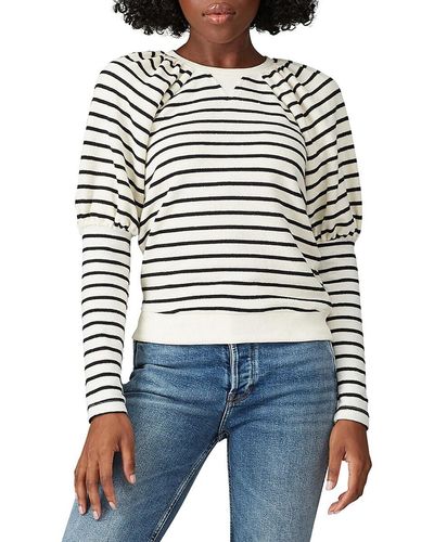 Saylor Auggie Striped Knit Top - White