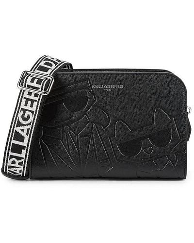 Karl Lagerfeld Maybelle Logo Crossbody Bag - Black