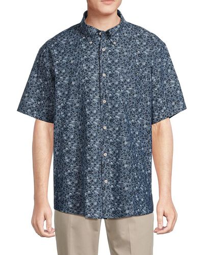 Brooks Brothers Micro Floral Shirt - Blue