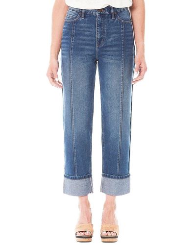 NYDJ Bailey Relaxed Straight Ankle Palace Jean in Blue