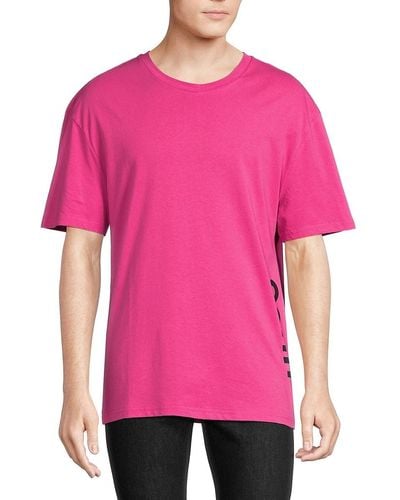 HUGO Relaxed Fit Logo Tee - Pink