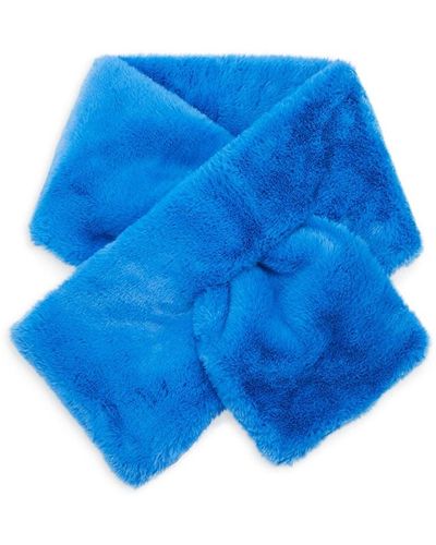 Apparis Bambi Faux Fur Scarf - Blue