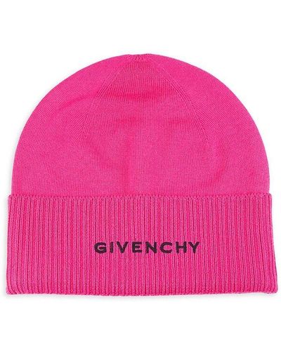 Givenchy Logo Wool Beanie - Pink