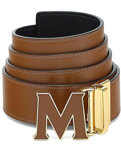 MCM Claus Reversible Belt - Brown