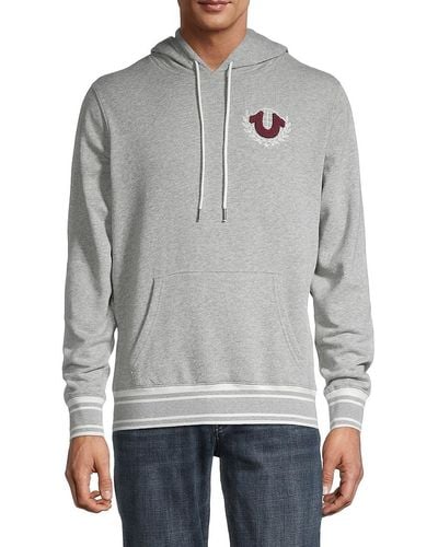 True Religion Collegiate Logo Hoodie - Gray