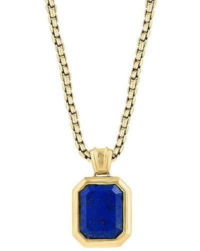 Effy Goldplated Sterling Silver & Lapis Lazuli Pendant Necklace/21" - Blue