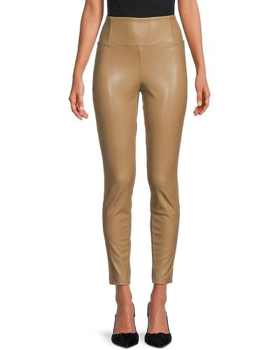 Laundry by Shelli Segal High-waist Coated Leggings - Natural