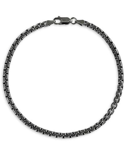 Effy Sterling Silver Box Chain Bracelet - Metallic