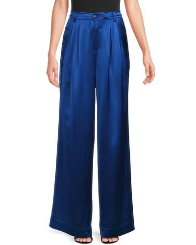 Cami NYC Davina Satin Pleated Trousers - Blue