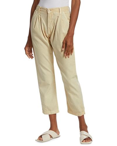 NSF Hayden Pleated Cropped Trousers - Natural