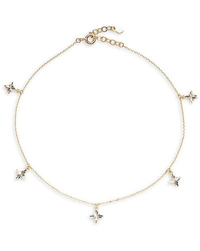 Saks Fifth Avenue 14k Yellow Gold Anklet - White