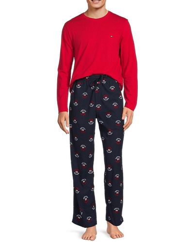 Tommy Hilfiger 2-piece Tee & Pyjama Set - Red