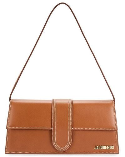 Jacquemus Logo Leather Shoulder Bag - Brown