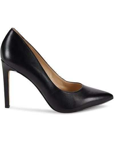 Nine West Tatiana Leather Stiletto Court Shoes - Black