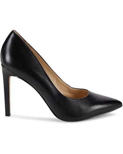 Nine West Tatiana Leather Stiletto Pumps - Black