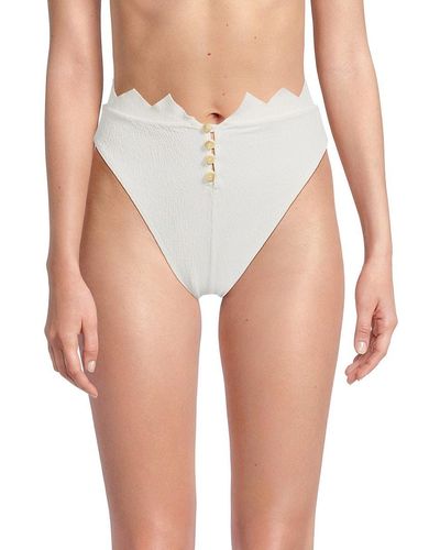 ViX Firenze Imani Triangle Trim Bikini Bottom - White