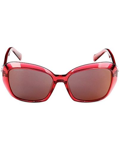 Swarovski 55mm Butterfly Sunglasses - Pink