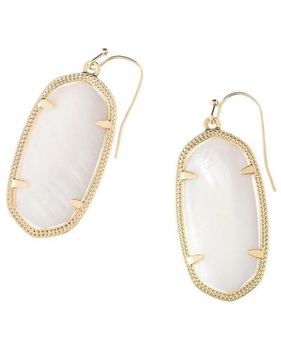 Kendra Scott Elle 14k Goldplated & Magnesite Drop Earrings - White
