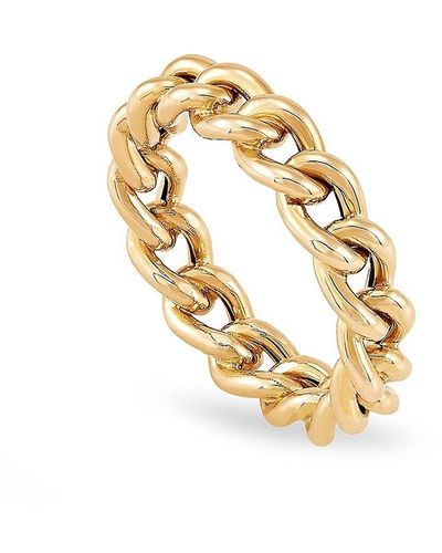 Saks Fifth Avenue 14k Yellow Gold Curb Chain Ring - Metallic