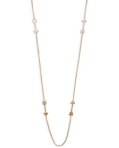 Zoe Chicco Feel The Love 14k Yellow Gold Arrow Necklace - White