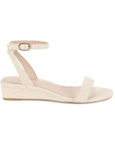Stuart Weitzman Ave Braided Ankle Loop Sandals - Natural