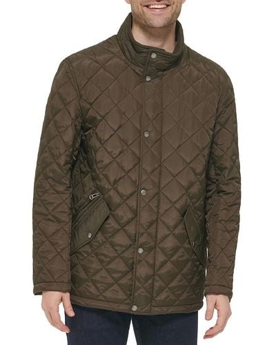 Cole Haan Diamond-quilted Barn Jacket - Brown