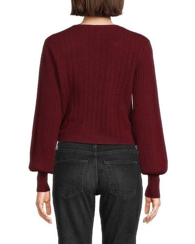 Crush Chica Ribbed Cashmere Wrap Sweater - Black