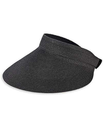 San Diego Hat Braided Visor - Black