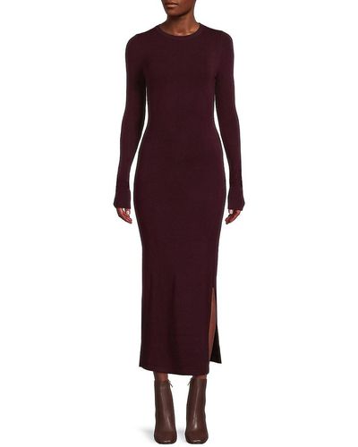 French Connection Solid-Hued Sweater Dress - Purple