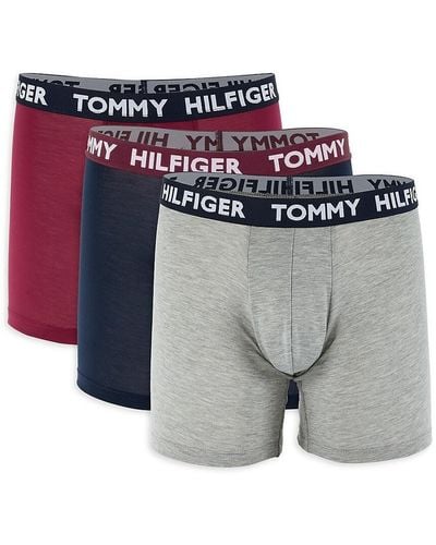 Tommy Hilfiger Men's Cotton Stretch Boxer Brief Multipack, Evening Blue,  Small at  Men's Clothing store