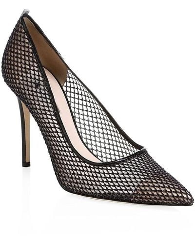 SJP by Sarah Jessica Parker Fawn Leather Mesh Court Shoes - Black