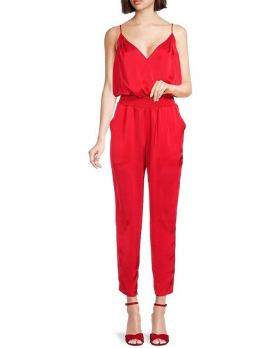 Ramy Brook Holly Surplice Jumpsuit - Red