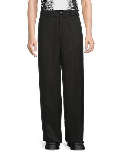 Valentino Solid Trousers - Black