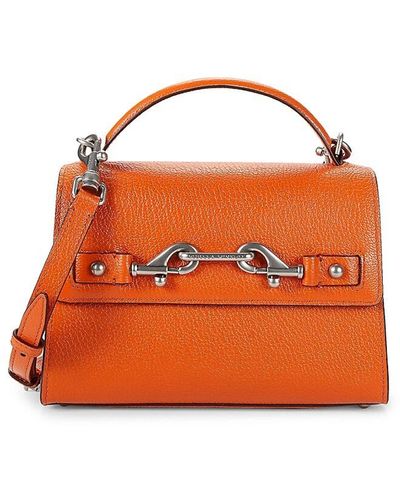 Rebecca Minkoff Lou Leather Top Handle Bag - Orange