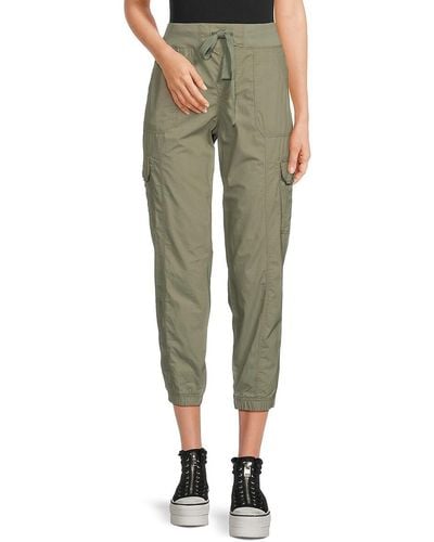 Calvin Klein Cropped Cargo Sweatpants - Green