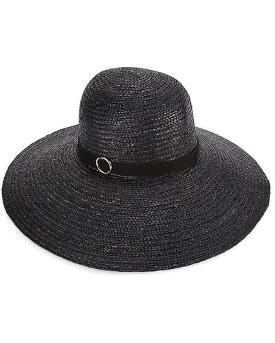 Bruno Magli Banded Straw Sun Hat - Natural