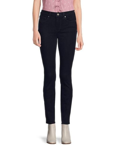 PAIGE Hoxton Mid Rise Cropped Skinny Jeans - Blue