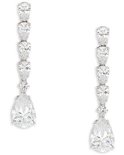 Adriana Orsini Cubic Zirconia Drop Earrings - White