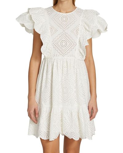 Sea Vienne Cotton Tunic Mini Dress - White