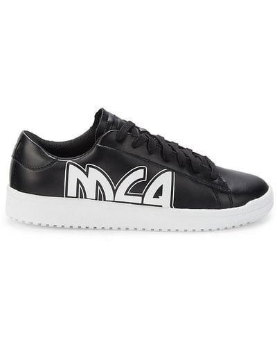 McQ Mcq Logo Leather Sneakers - Black